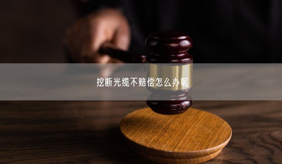 挖断光缆不赔偿怎么办呢