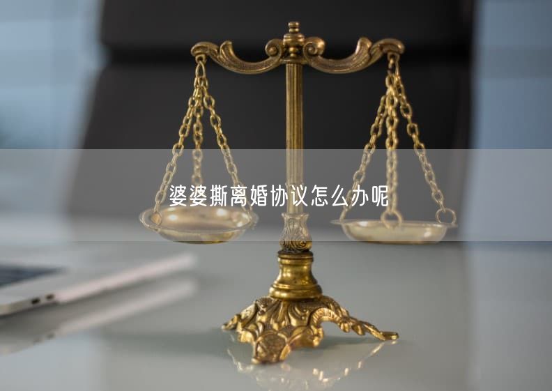 婆婆撕离婚协议怎么办呢
