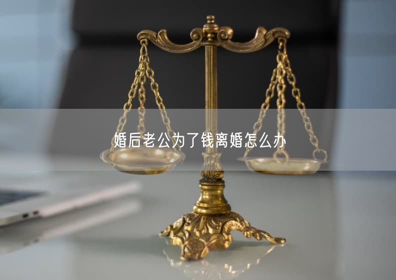 婚后老公为了钱离婚怎么办