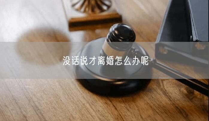 没话说才离婚怎么办呢